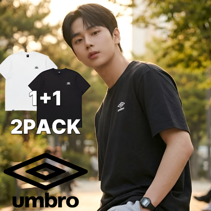 엄브로 반팔 2PACK 면티 남여공용 커플 코튼 티셔츠 11