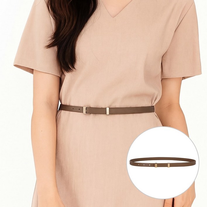 라뷰드 여성 슬림 가죽 원피스 벨트 여자 정장 바지 허리띠 사계절 패션 밸트 엣지 코트 금장 골드 버클 1.3cm