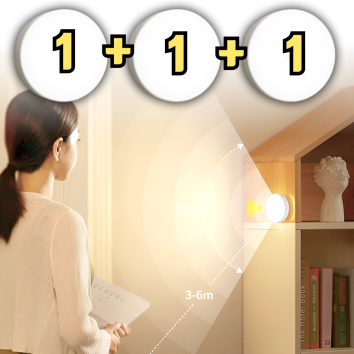 111 사각마켓 고감도 인체 모션감지 충전식 센서등, 3개, 백색 111 사각마켓 고감도 인체 모션감지 충전식 센서등, 3개, 백색