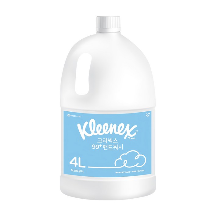 크리넥스 99 핸드워시 리필 허브파우더향, 4L, 1개
