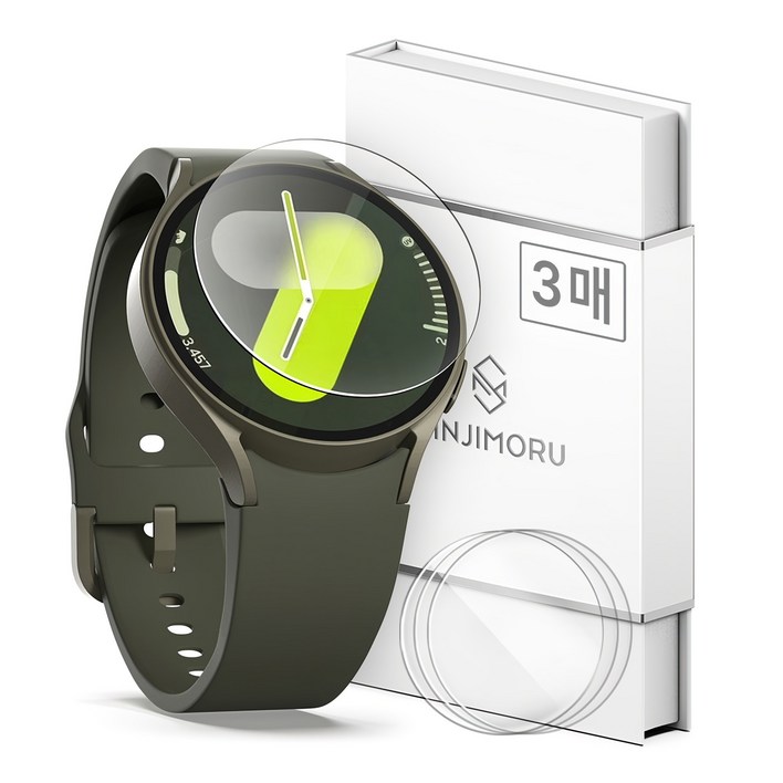 신지모루 풀커버 강화유리 액정보호필름, 단일 색상, 3개