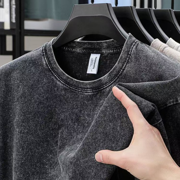 남성 여름 빈티지 워싱 루즈핏 반팔티 5컬러