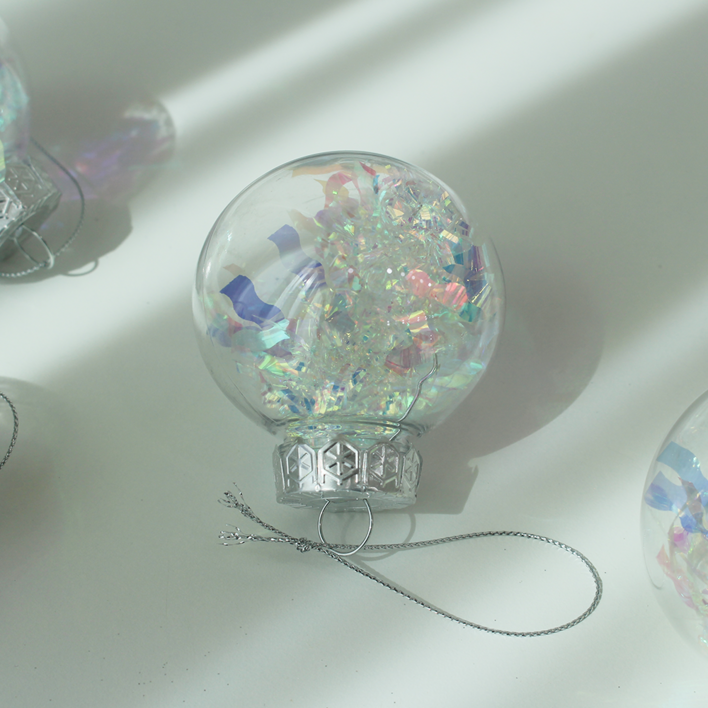 해피인어스 홀로그램 오너먼트 6P세트 지름6cm, 6개, 홀로그램오너먼트