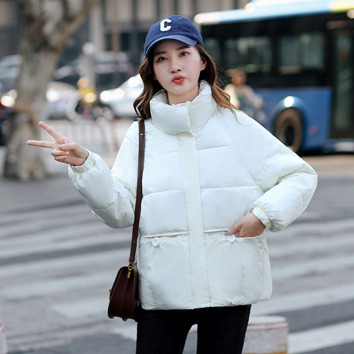 DFMEI 스타일리시 루즈핏 차이나 스타일리시한 야상 패딩 겨울 숏 패딩복녀