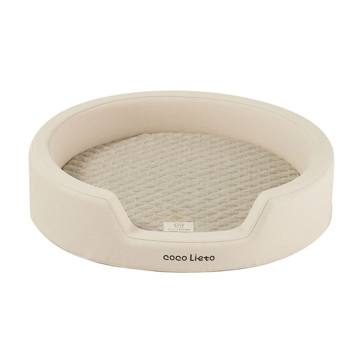 코코리에또펫 갤럭시 항균구리 듀라론 쿨 프리미엄 에어네트 펫침대 생활방수 스크래치 보풀 방지, 1개, 크림