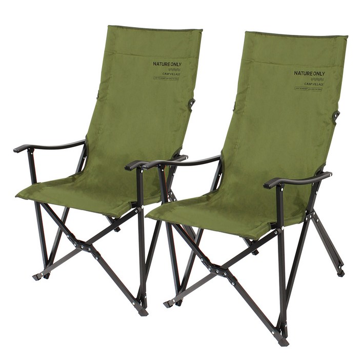 캠프빌리지 네츄럴 롱 릴렉스 체어 + 보관가방 세트 2개