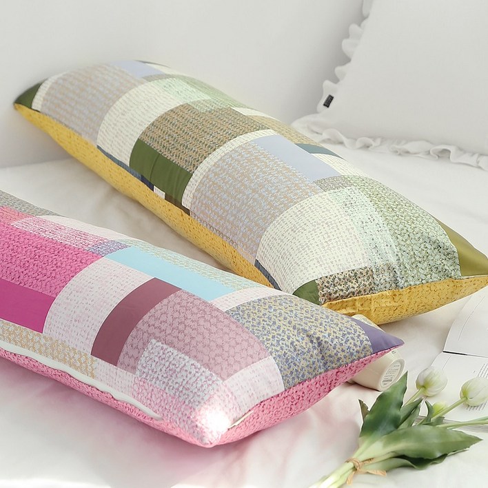 에펠 40수 트윌면100 바디필로우 일자형솜포함, 롱쿠션