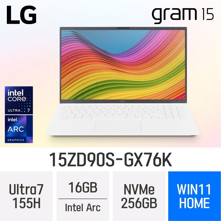 당일출고 LG전자 2024 그램15 15ZD90SGX76K  최신식 가벼운 가성비 인강용 노트북, 15ZD90SGX76K, WIN11 Home, 16GB, 256GB, 화이트