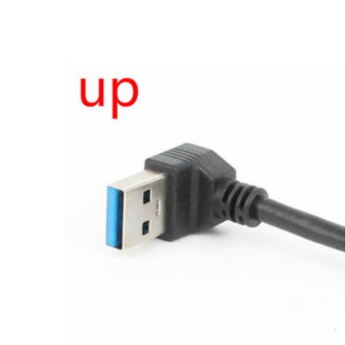USB 3.0 연장 케이블 왼쪽 90도 남성 여성 슈퍼 속도 5Gbps 데이터 동기화 충전