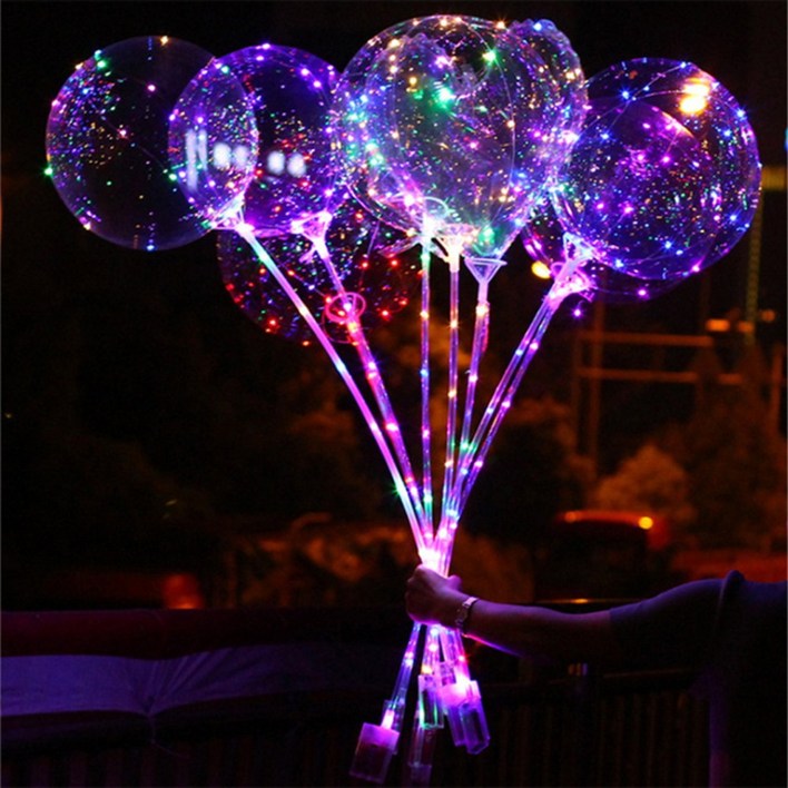 브로키 풍선 LED 투명풍선 케이스 야광 축제 파티용품 이벤트, LED 투명풍선세트(케이스)