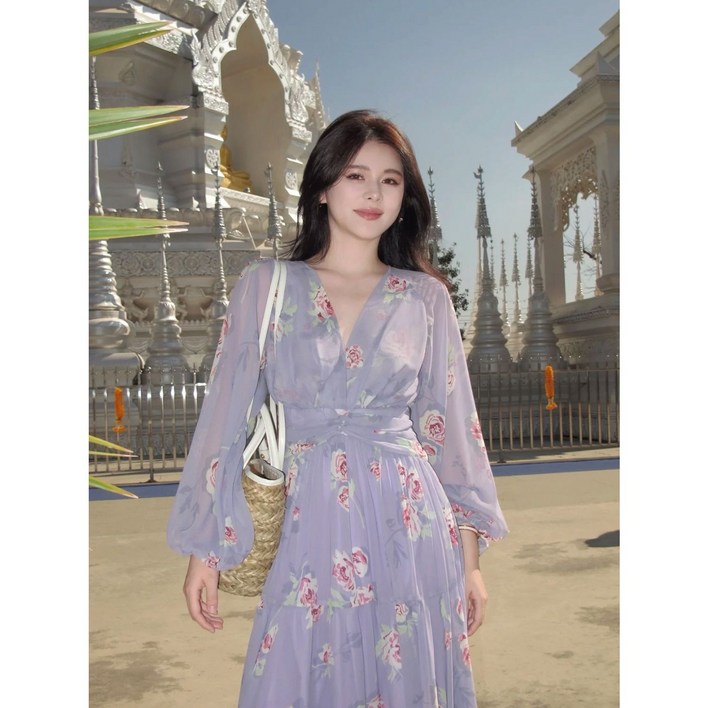 싱싱덴덩 여자 여름 롱원피스 빅사이즈원피스 똑살커버 플라워원피스 원피스