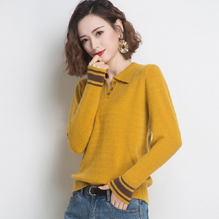 DFMEI 가을 상의 스웨터 여 긴팔 레깅스