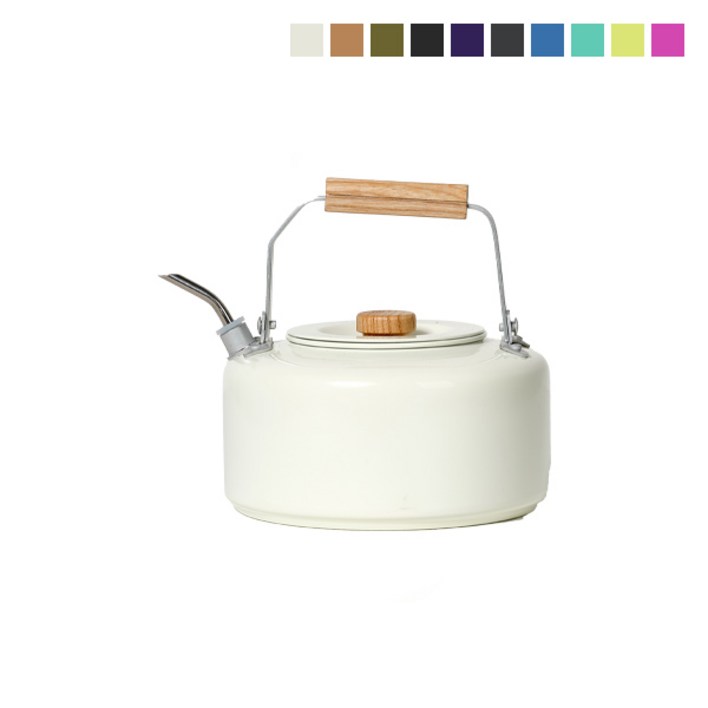[이타카] 세라믹 케틀 플러스 1.4L - 캠핑 주전자, 크림 베이지, 1개