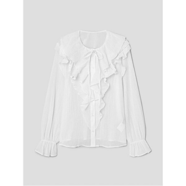 에잇세컨즈. 에잇세컨즈 프릴 블라우스 화이트 356364CM51