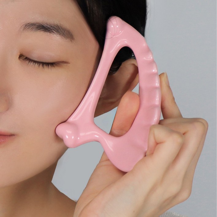써니요가 괄사 마사지 얼굴 림프순환 바디 세라믹 마사지기, 핑크, 1개 써니요가 괄사 마사지 얼굴 림프순환 바디 세라믹 마사지기, 핑크, 1개
