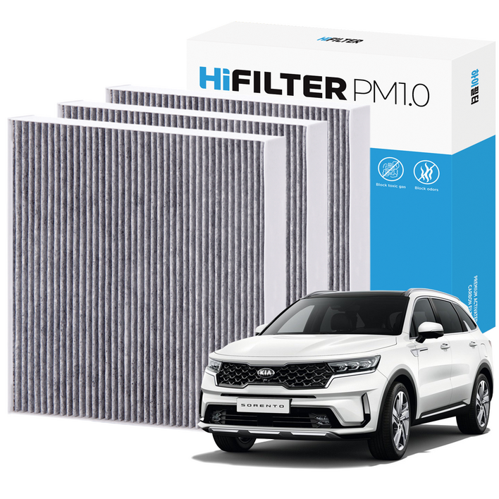 21 하이필터 PM1.0 활성탄 자동차 에어컨필터 현대