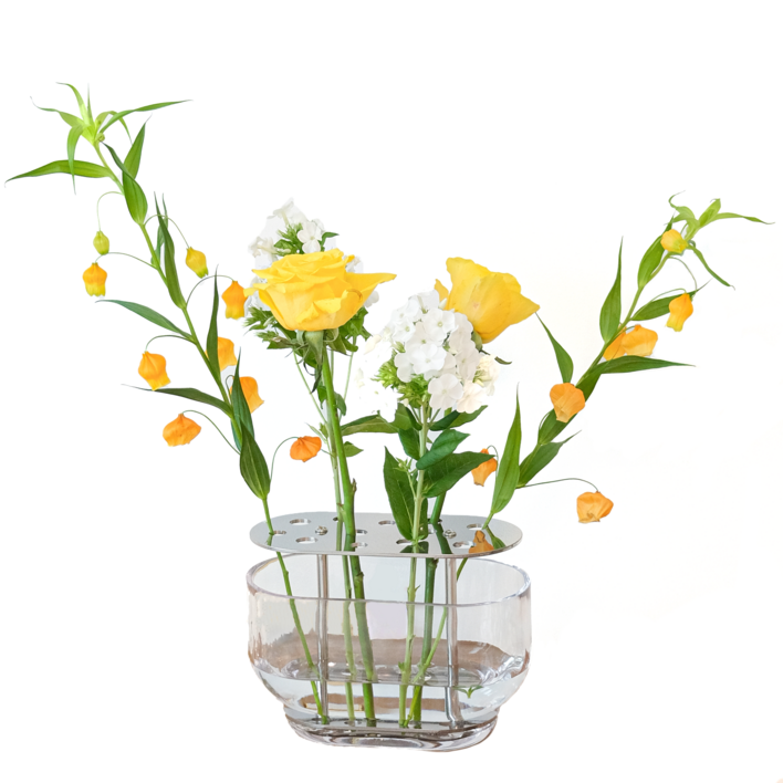 네르하 이케바나 대형 유리 화병 꽃병, 롱