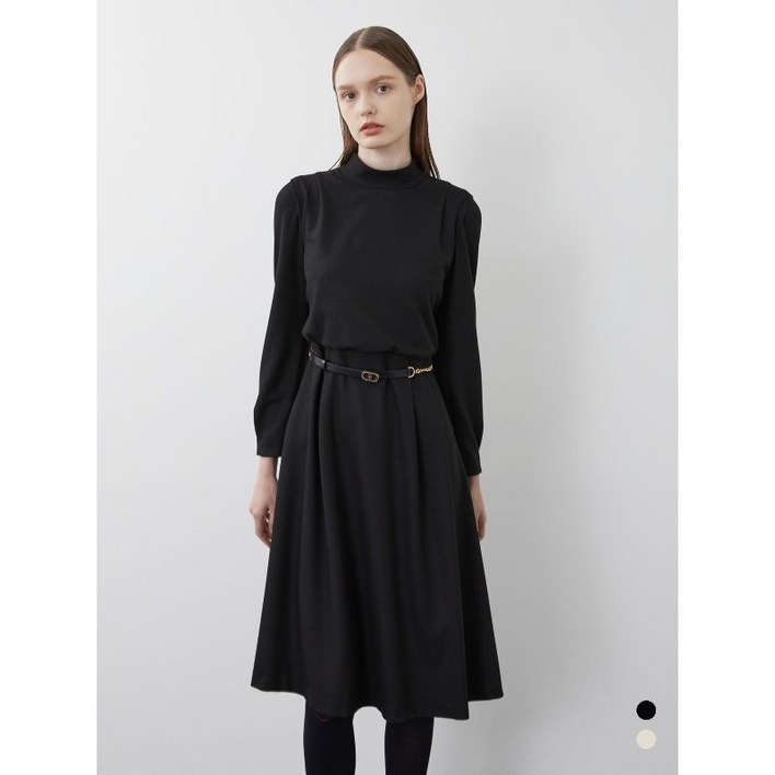 올리비아로렌 밴드넥 플레어 원피스 VOCOA3W9221