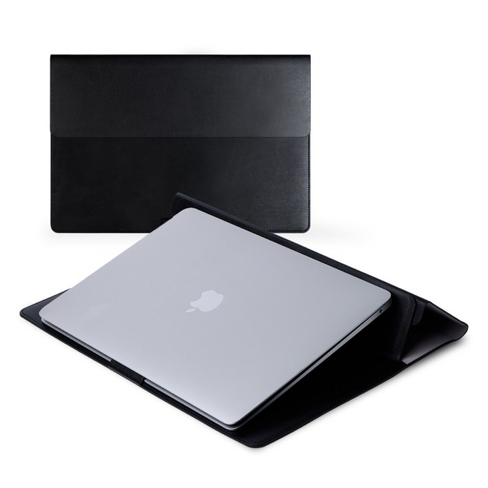 라보바르데 노트북 맥북 LG 그램 파우치 13 14 15 16 인치 거치대 겸용 케이스 가방, 블랙