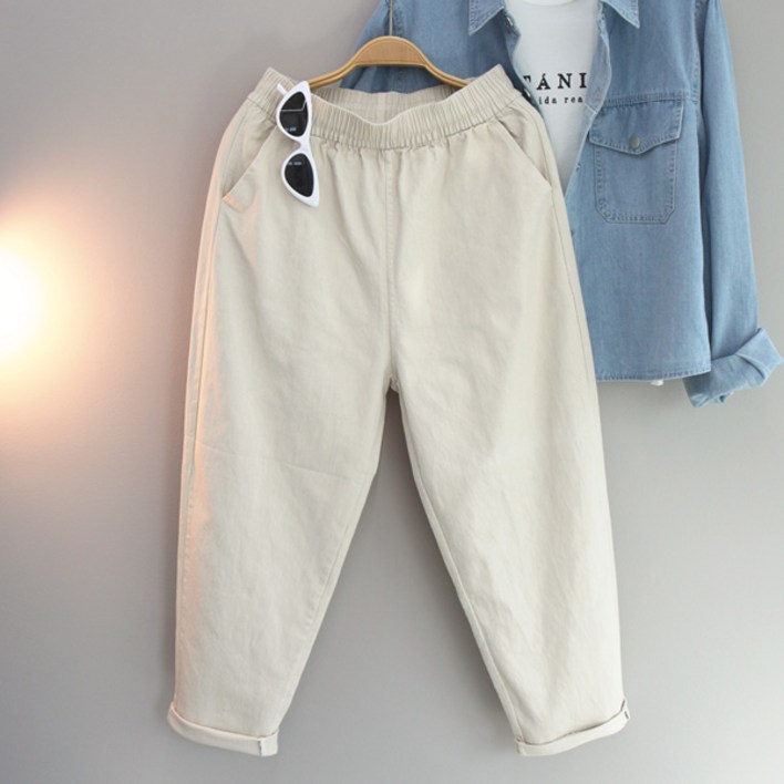 달콩 여성 봄신상 면바지 항아리팬츠 루팡면스판오버핏배기팬츠