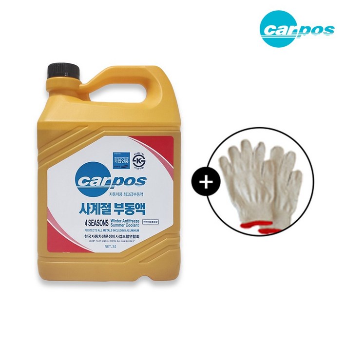 카포스 부동액 5종 장갑, 1개, 3L 카포스 부동액 5종 장갑, 1개, 3L