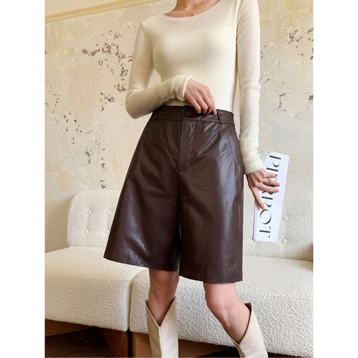 양가죽 뒤밴딩 5부 반바지 버뮤다팬츠