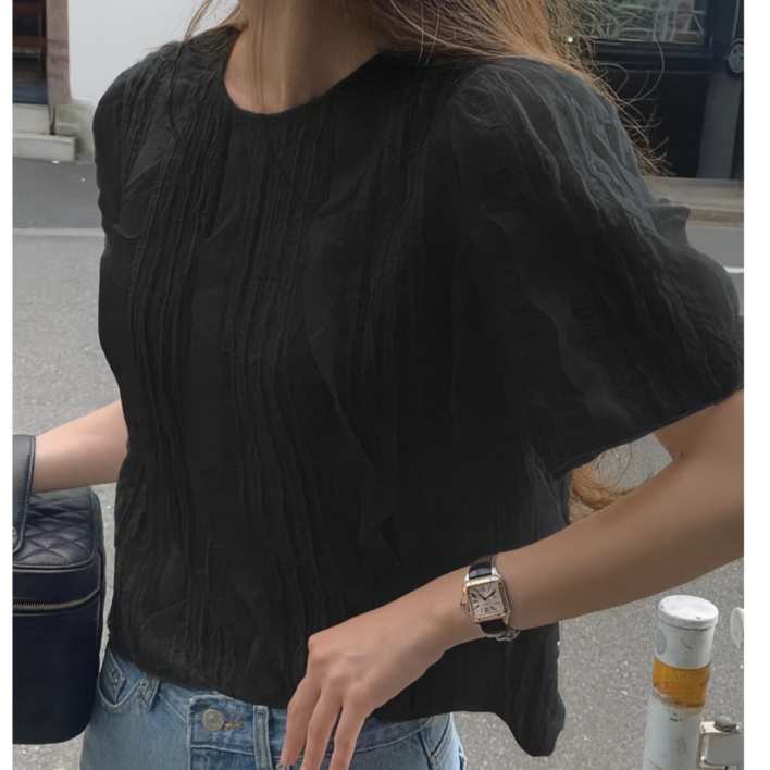 엣지룸 여리여리한 쉬폰 여름 여자 블라우스