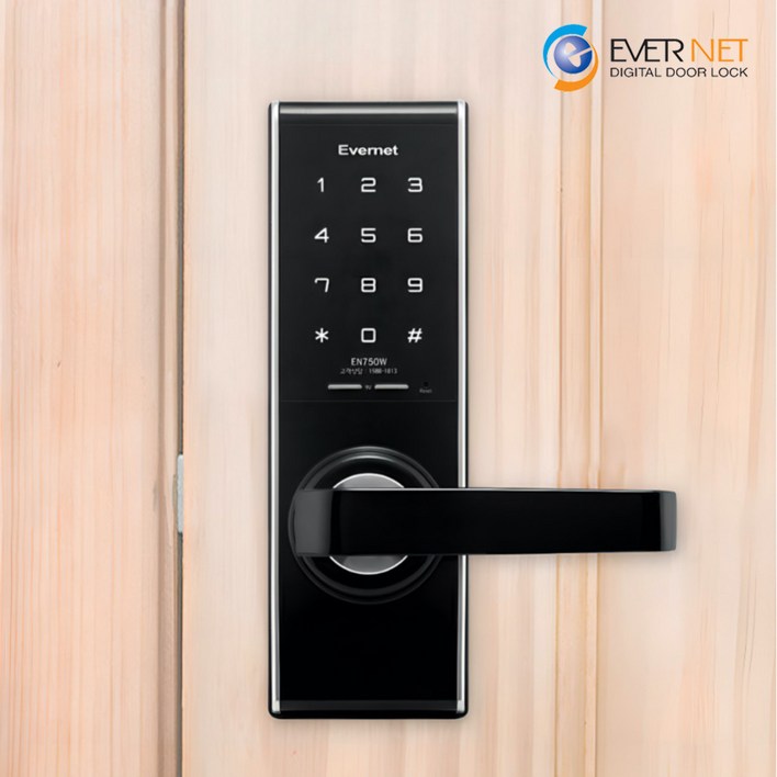 에버넷 목문용 디지털 도어락 고객직접설치 번호전용 EN750WN 나무문 설치