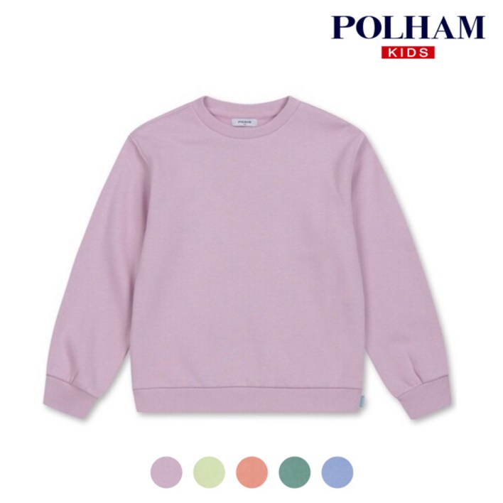 매장정품 폴햄 POLHAM 폴햄키즈 공용 기모 솔리드 맨투맨 티셔츠_PKB4TR3810 1547968