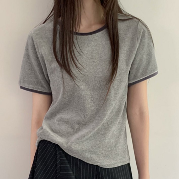 다예패션 벨로아 벨벳 겨울 반팔티 이너티 국내생산