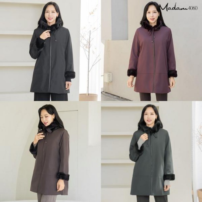 마담4060페이크퍼코트 론칭가 109000원마담4060 로얄 FAUX 퍼 코트
