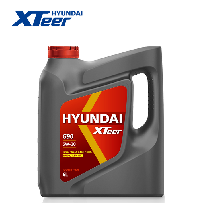 현대엑스티어 G90 5W20 가솔린 엔진오일 4리터 100 합성유, 4L, 1개