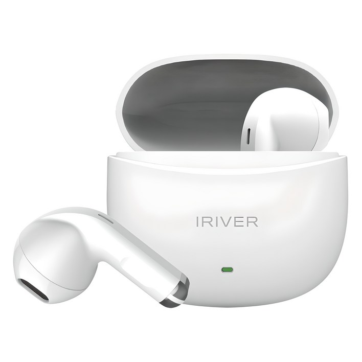아이리버 오픈형 휴대용 미니 무선 블루투스 이어폰, IBT1, 화이트