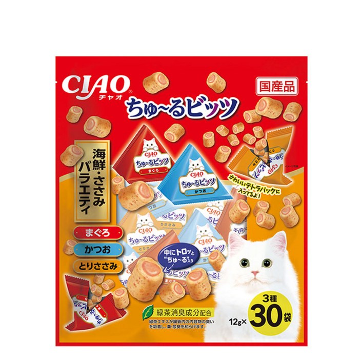 이나바 챠오 츄르비츠 버라이어티 12g 30개입 고양이간식, CS206 해산물닭가슴살 버라이어티, 360g, 1개