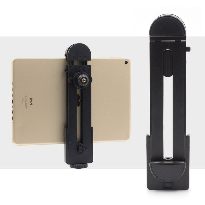 아이패드 태블릿PC 홀더 거치대 브라켓 스마트폰 겸용 ACN7 개인방송장비 갤럭시탭 아이패드미니, 블랙