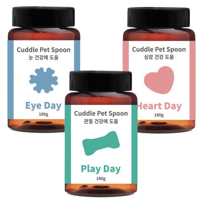 커들펫스푼 강아지영양제 180g 플레이데이관절건강아이데이눈건강하트데이심장건강강아지간식