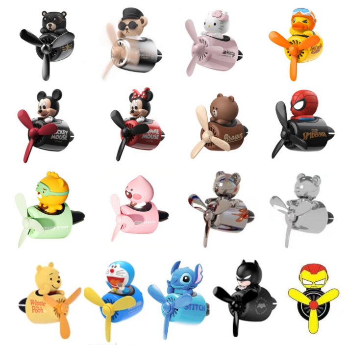 인기17종 차량용 송풍구 프로펠러 방향제 피규어 캐릭터리필2매, 10어피치 카카오, 1세트