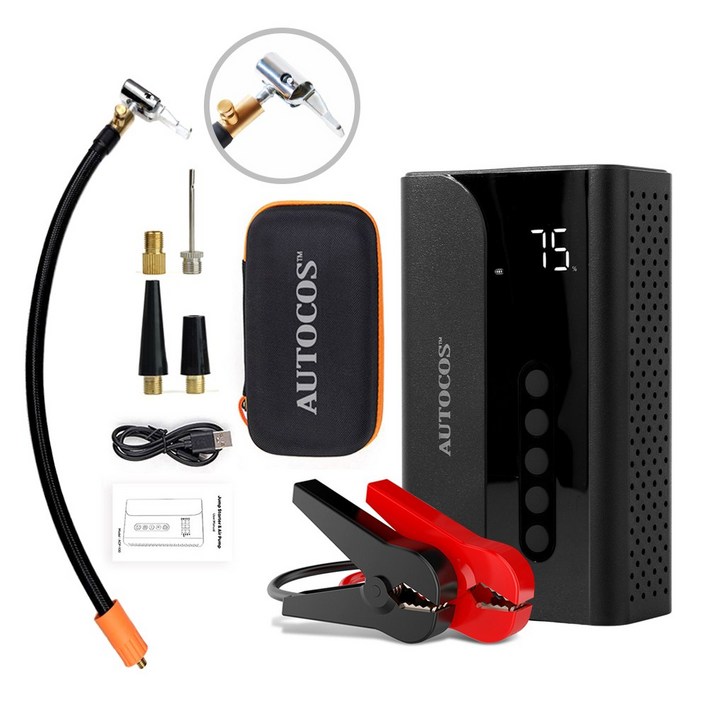 오토코스 점프 스타터  에어펌프 ACP100, 10400mAh, 1개