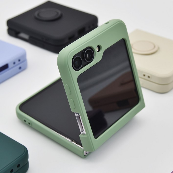 고퀵 컬러 핑거링 매트 실리콘 무광 홀더 고리 케이스