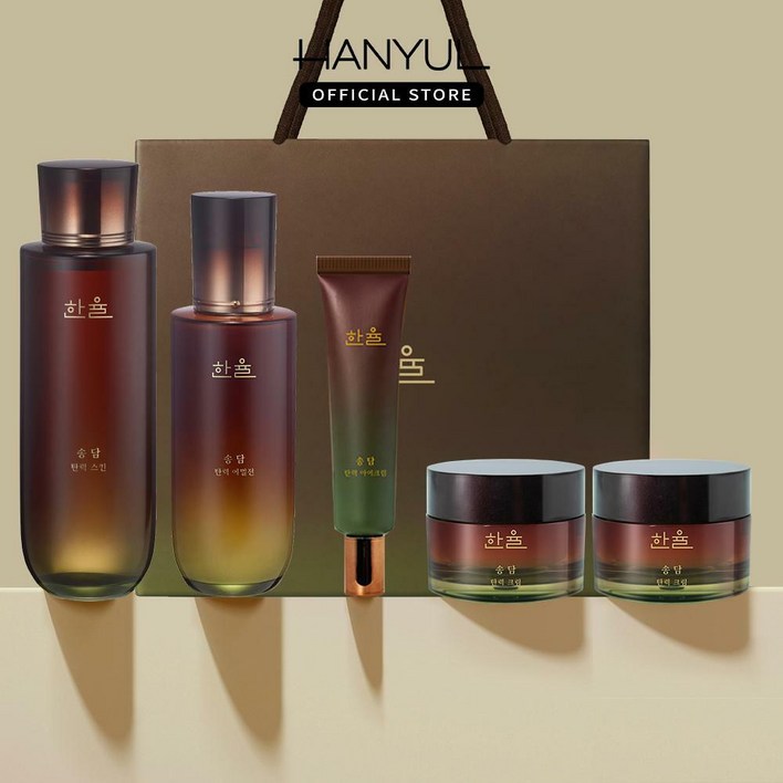 내일도착한율 송담 탄력 기초 5종세트스킨에멀전아이크림크림2개