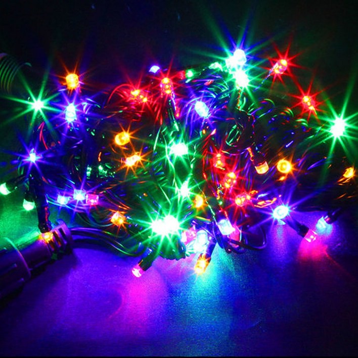 LED 연결 은하수 크리스마스 장식 꼬마 트리 전구 램프 점멸 전원코드 제공