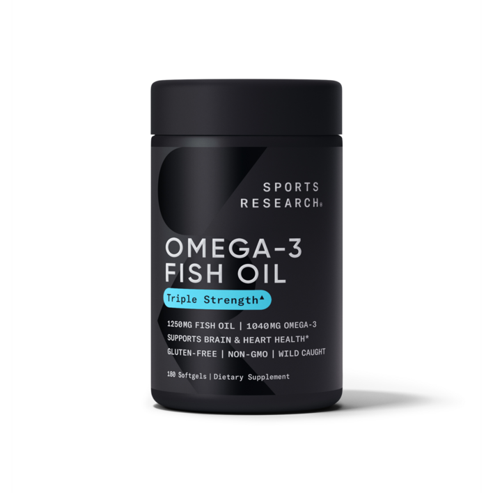 Sports Research 스포츠리서치 Omega3 Fish Oil 오메가3 Triple Strength 1 250 mg, 180정, 1개