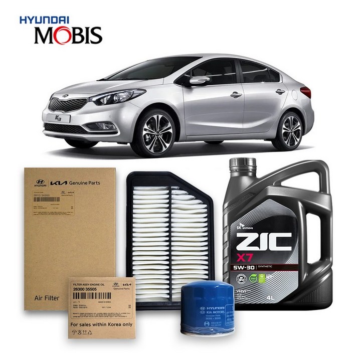 1세대 K3 YD 1216년식 1.6 가솔린 순정필터지크오일 5W30 3종
