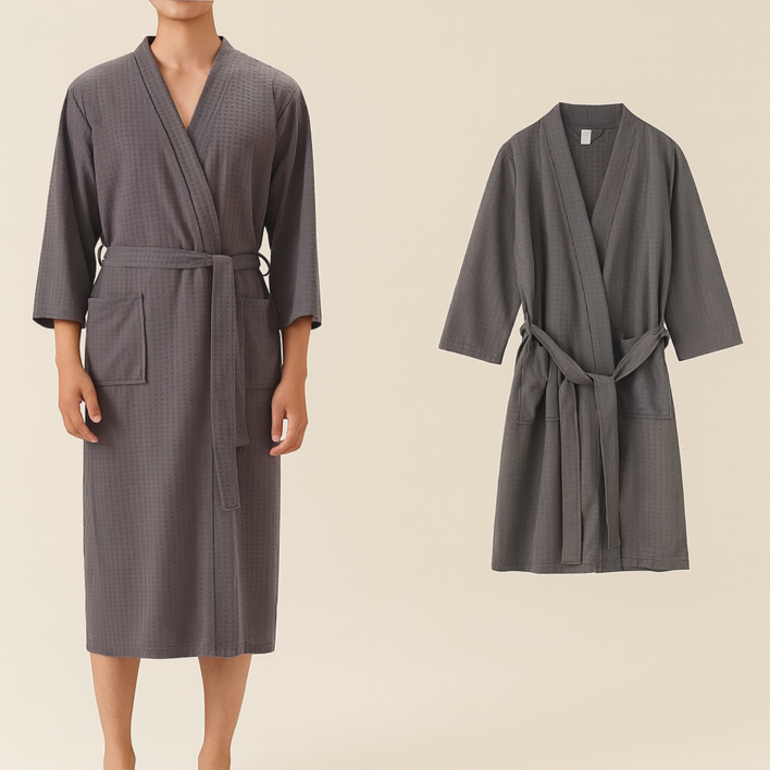 남성용 가볍고 빠른 건조 스파 사우나 호텔 샤워 가운