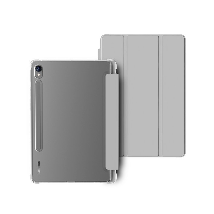 소소한 갤럭시탭 S펜 수납 투명범퍼 케이스, 그레이