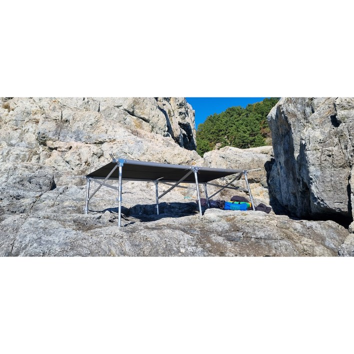 야전침대 25년형(190X85cm)1인용12kg 국산제품 캠핑용 군용 간이 바다낚시 갯바위 갯핑 험지용 야외침대 각 6개받침대별높이 원터치조절기능(약 42~69cm)