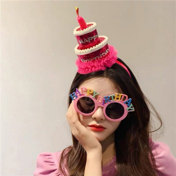 기억의소품 핑크레이스 생일머리띠 마카롱 생일파티안경 세트 기억의소품 핑크레이스 생일머리띠 마카롱 생일파티안경 세트