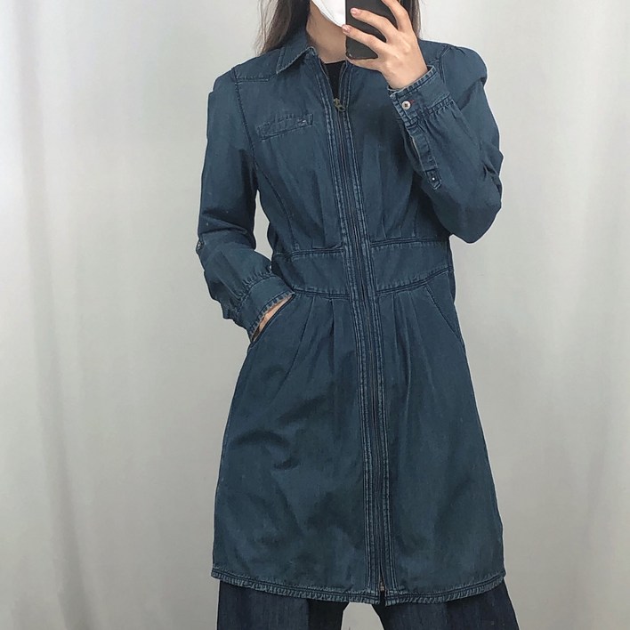 구제의류타미힐피ㄱㅓ 데님 집업 원피스 XS  빈티지아워 250527