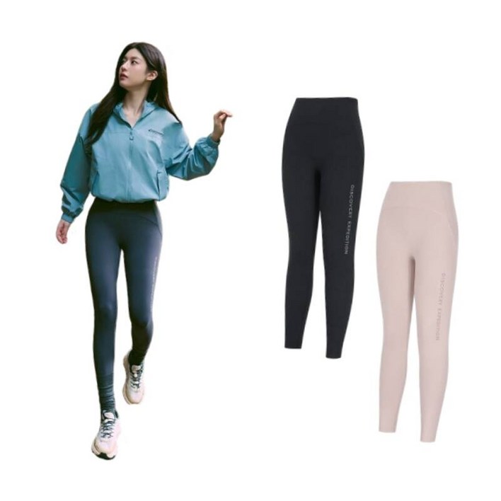 디스커버리 DISCOVERY 디스커버리 고윤정 착용 플렉스 에센셜 빅로고 레깅스 3종 택1 475858