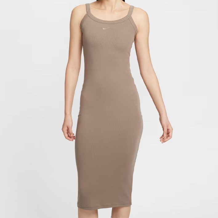 국내매장판나이키 칠 니트 골지 탱크 드레스 HJ0711233 밍크 브라운 여성원피스 여성운동복